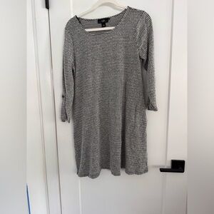 AGB Black and White Patterned Dress